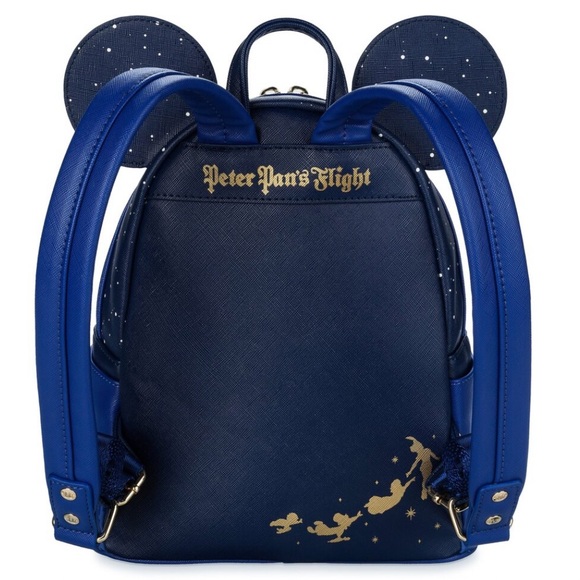 LOUNGEFLY NWT DISNEY PARKS MICKEY MAIN ATTRACTION PETER PAN’S FLIGHT BACKPACK - Picture 2 of 8